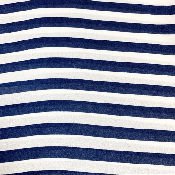 A.N.A. Sheer Navy Striped Blouse - Picture 5 of 7